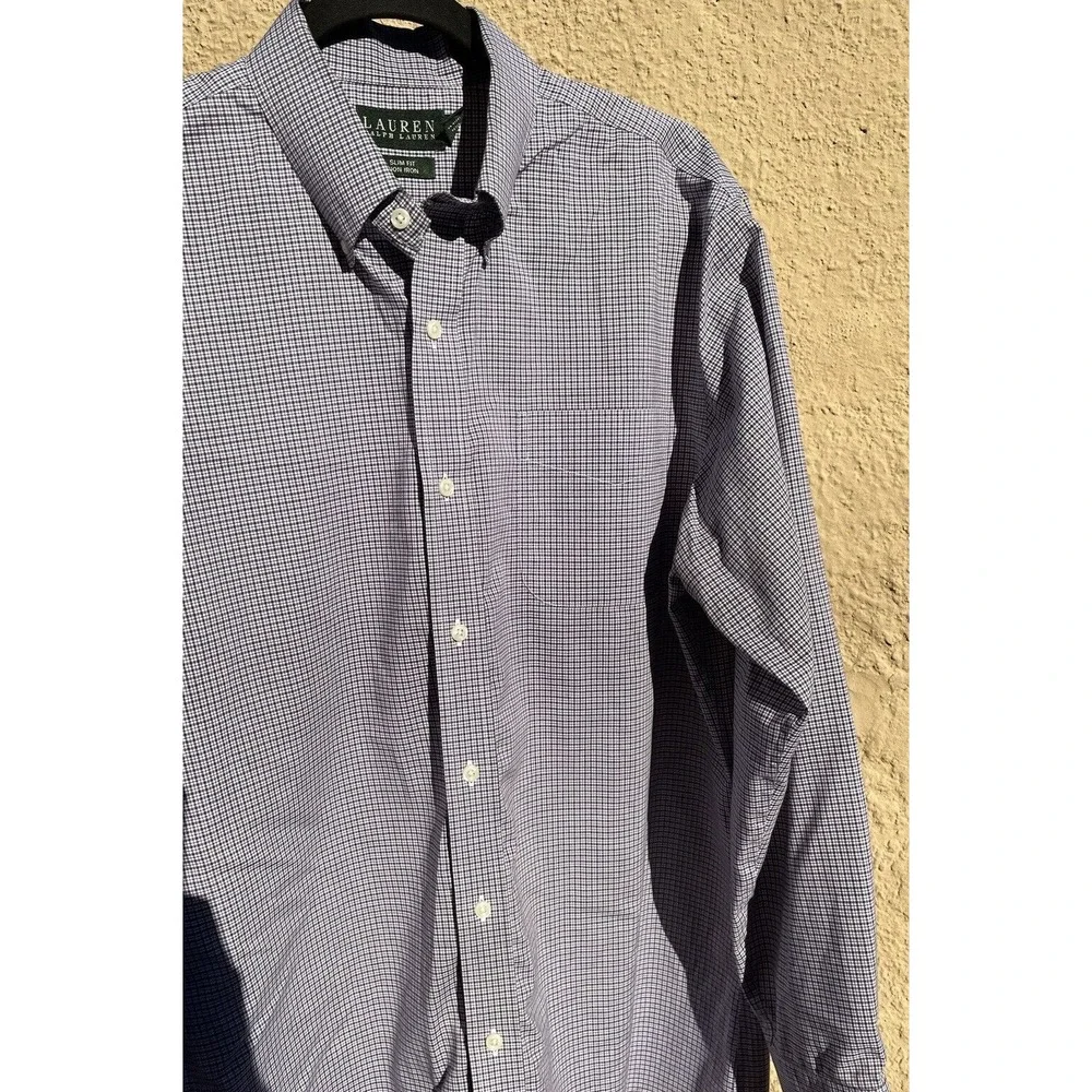 Men's Polo Ralph Lauren Button-Down Shirt Multicolor Striped 16 1/2 Cotton Prep